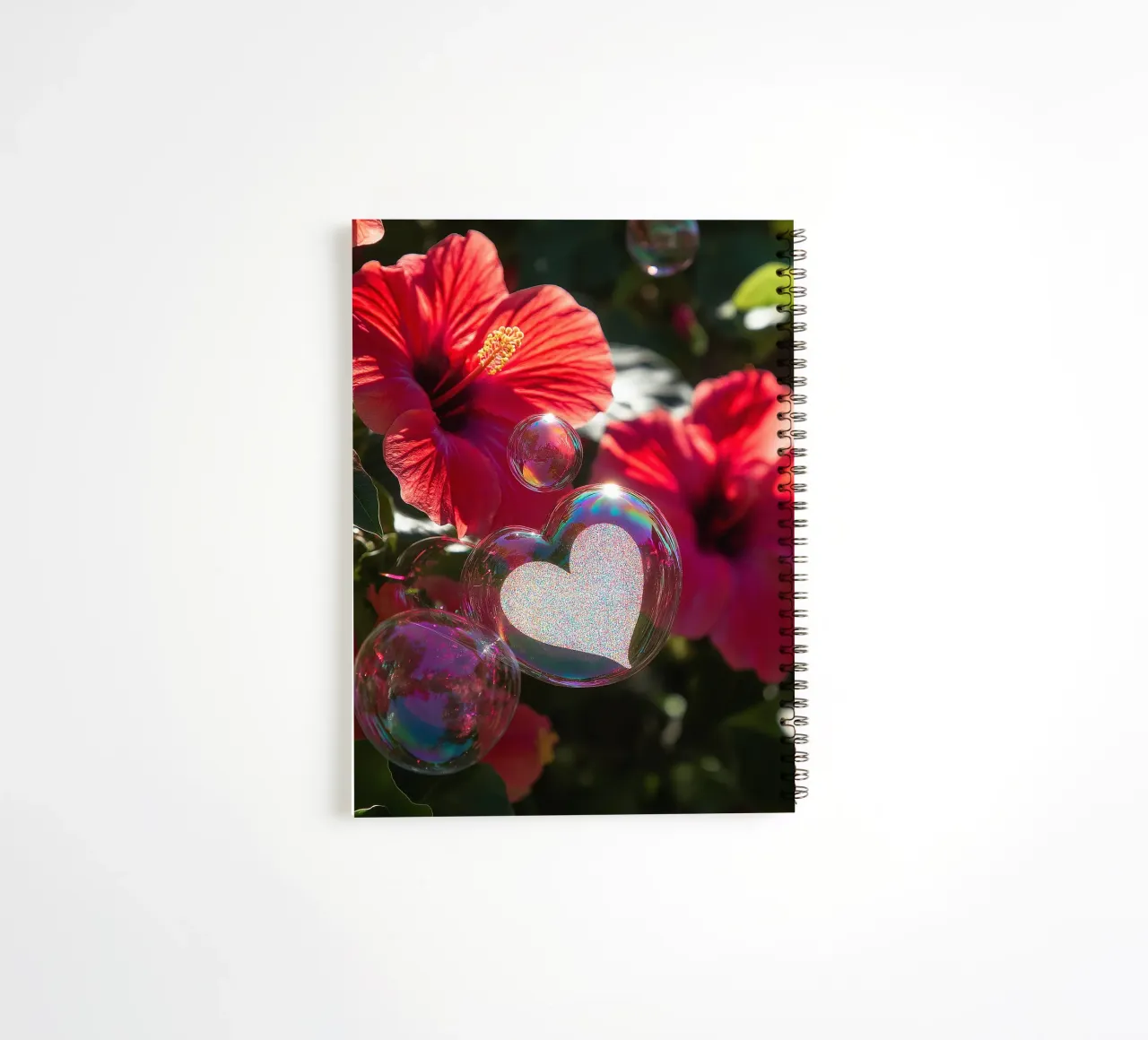 Amore fragile - Rosso diario ad anelli da Malou-Studio