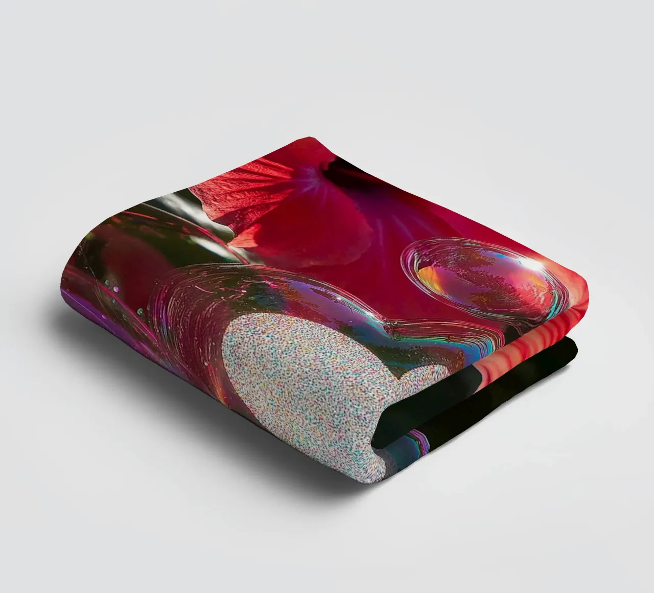 Amore fragile - Rosso asciugamano da bagno da Malou-Studio