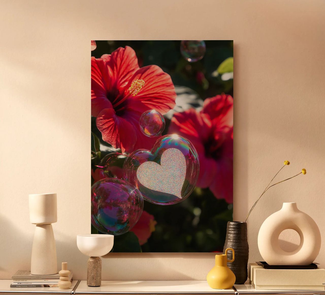 Amore fragile - Rosso alluminio dibond da Malou-Studio