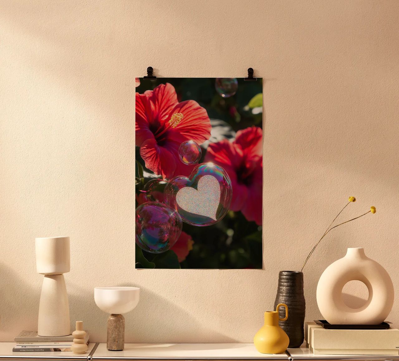 Amore fragile - Rosso poster da Malou-Studio