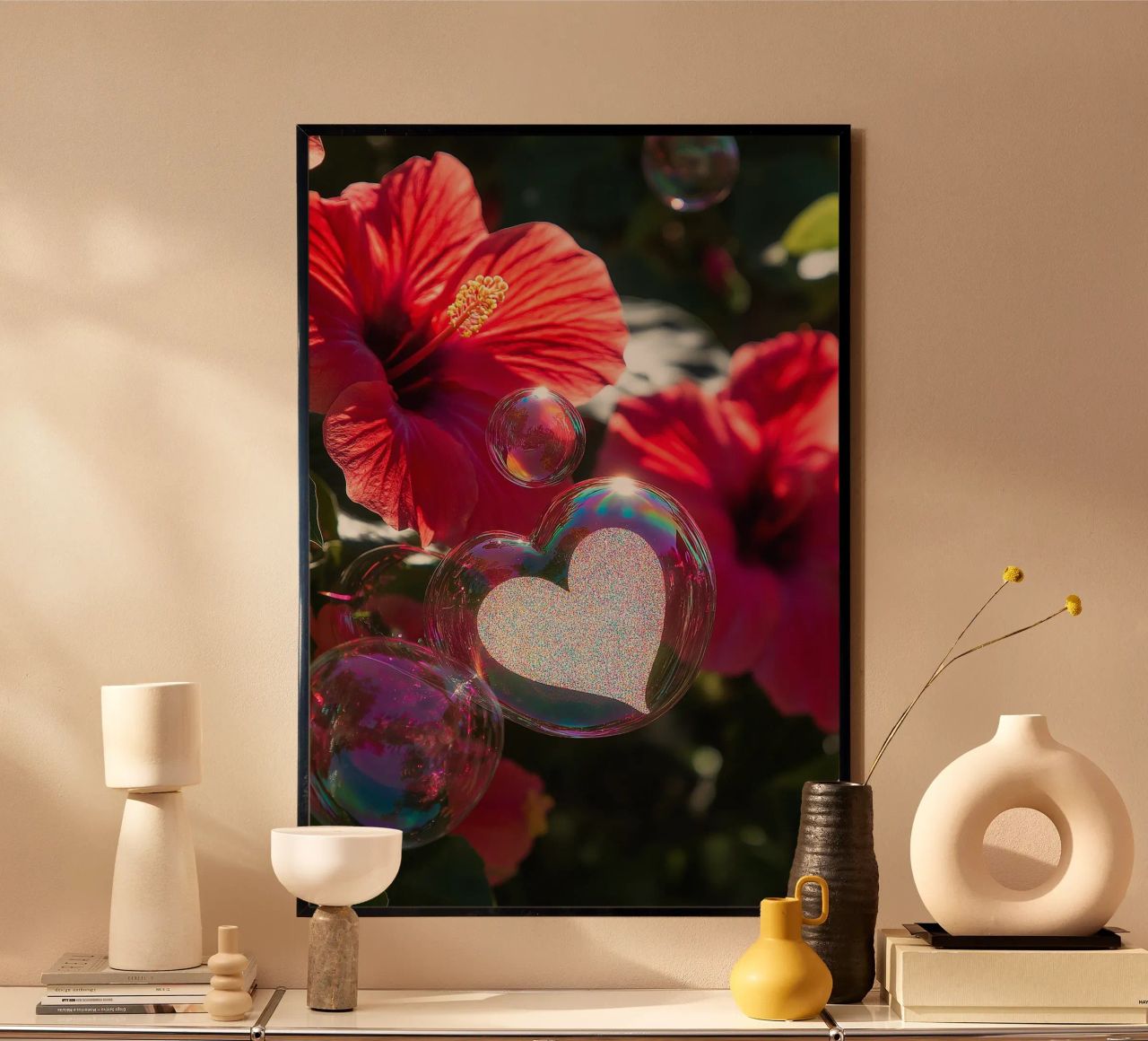 Amore fragile - Rosso poster da Malou-Studio