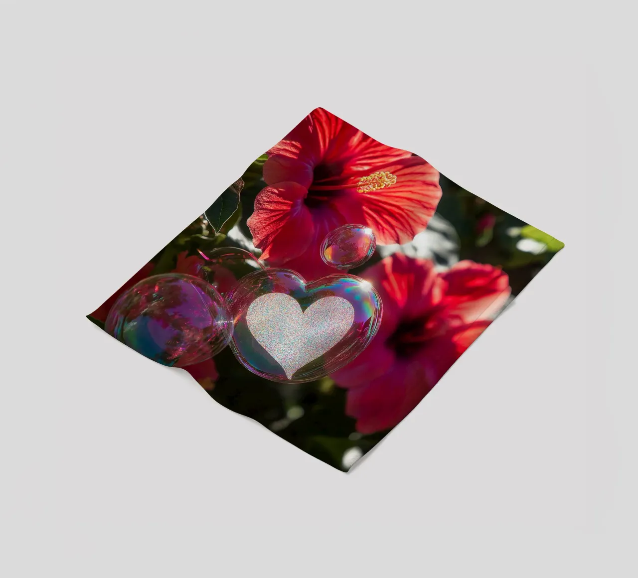 Breekbare liefde - Rood fleecedeken van Malou-Studio