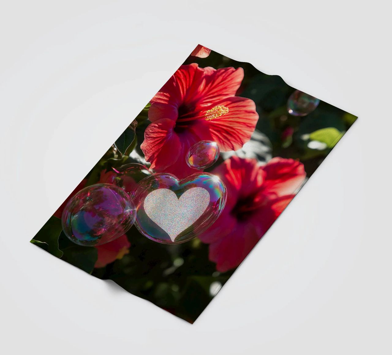Amore fragile - Rosso coperta in pile da Malou-Studio