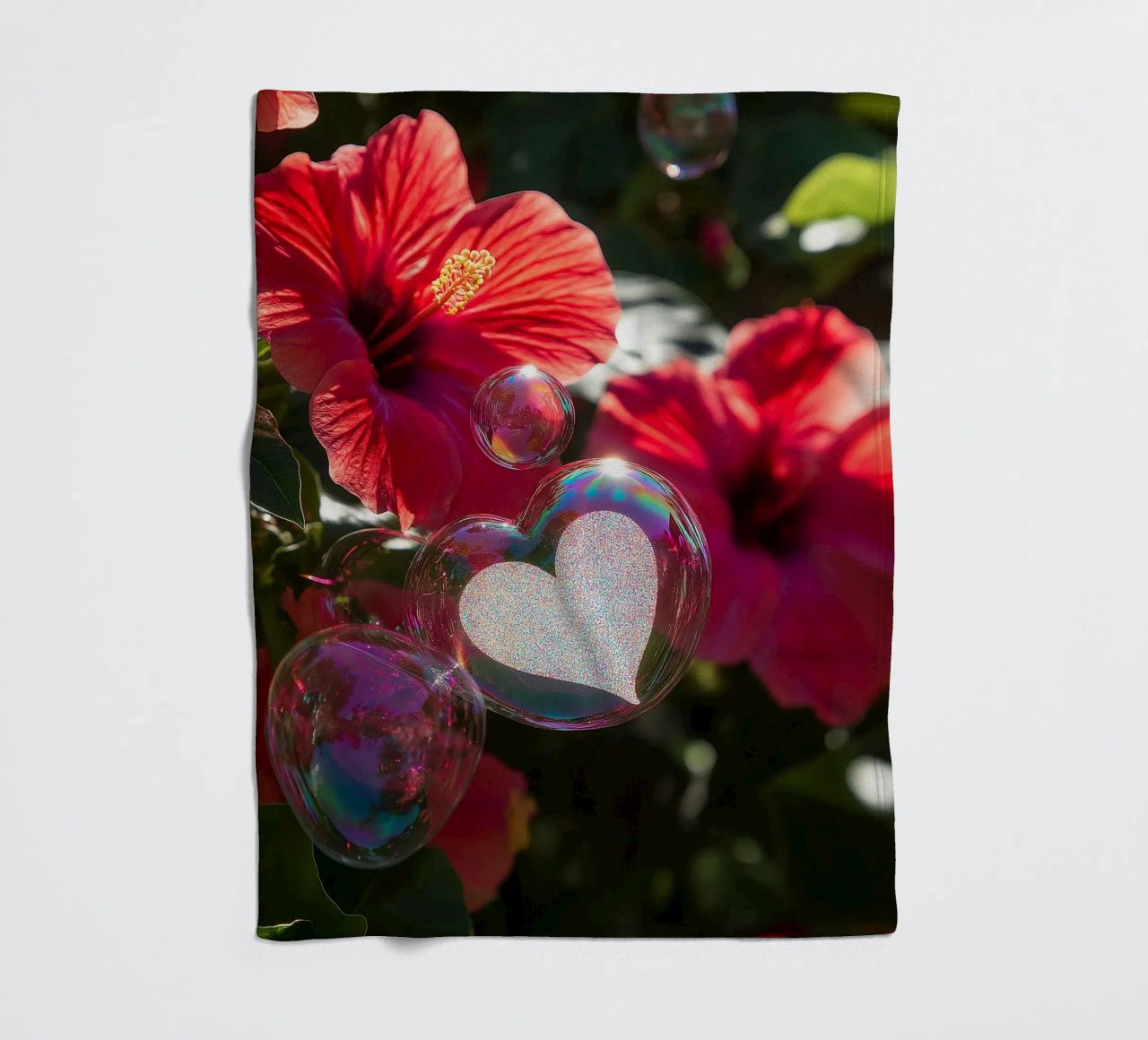 Amore fragile - Rosso coperta in pile da Malou-Studio