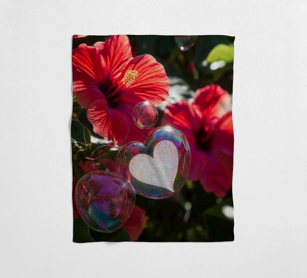 Amore fragile - Rosso coperta in pile da Malou-Studio