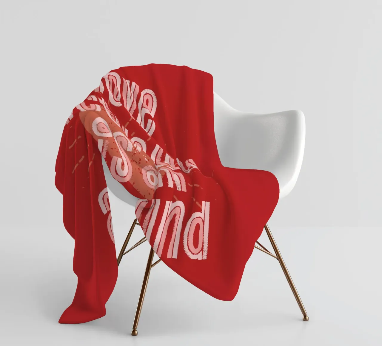L'amore in realtà è tutto intorno - rosso coperta in pile da Malou-Studio