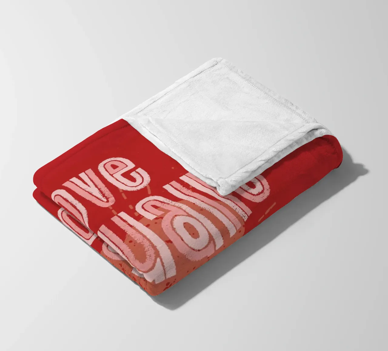 L'amore in realtà è tutto intorno - rosso coperta in pile da Malou-Studio