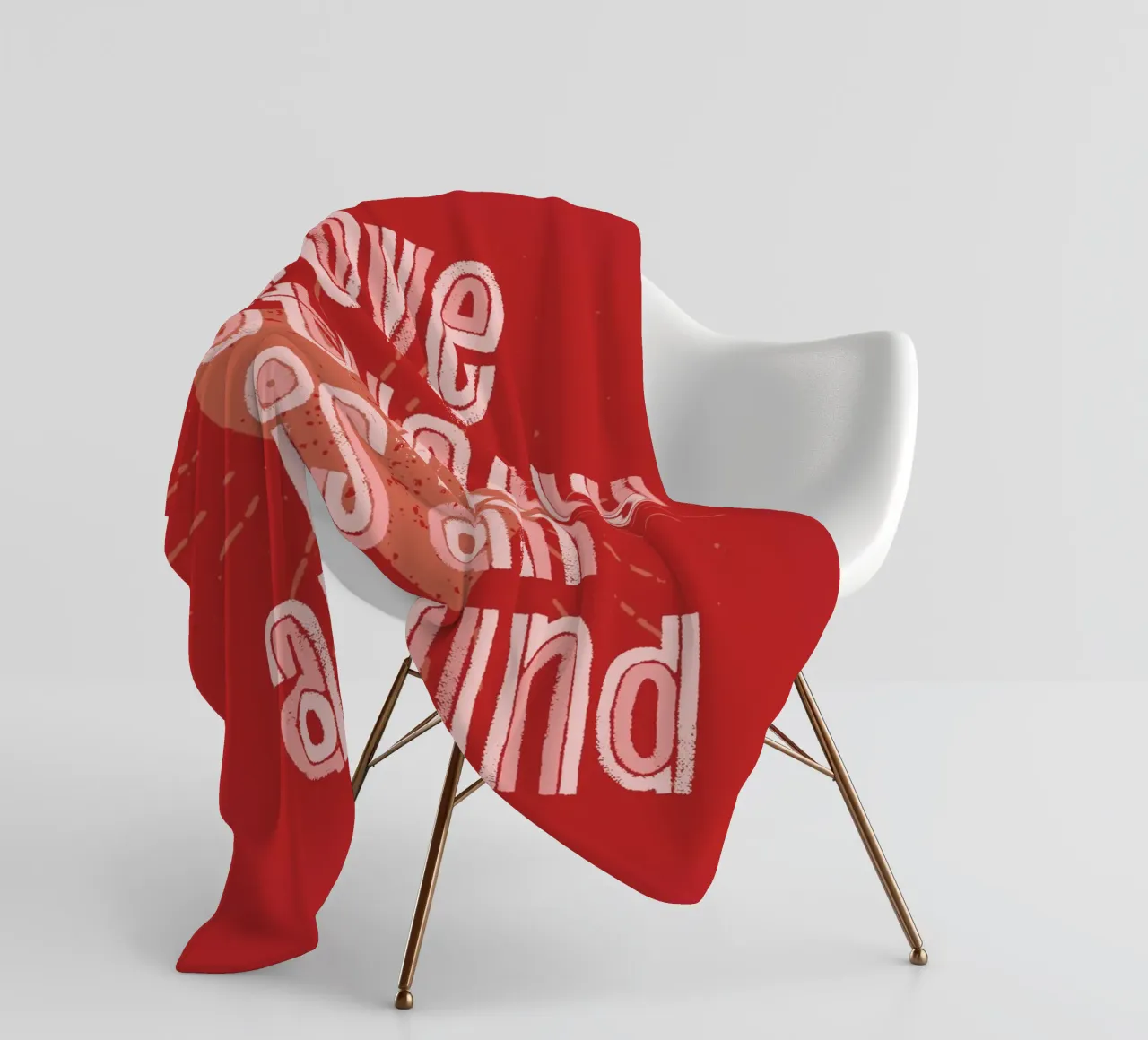 L'amore in realtà è tutto intorno - rosso coperta in pile da Malou-Studio