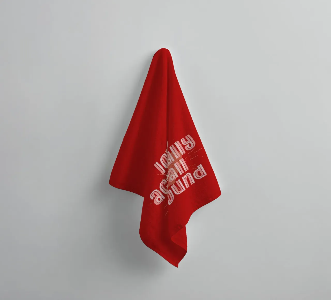 Liebe ist eigentlich überall - rot Handtuch von Malou-Studio