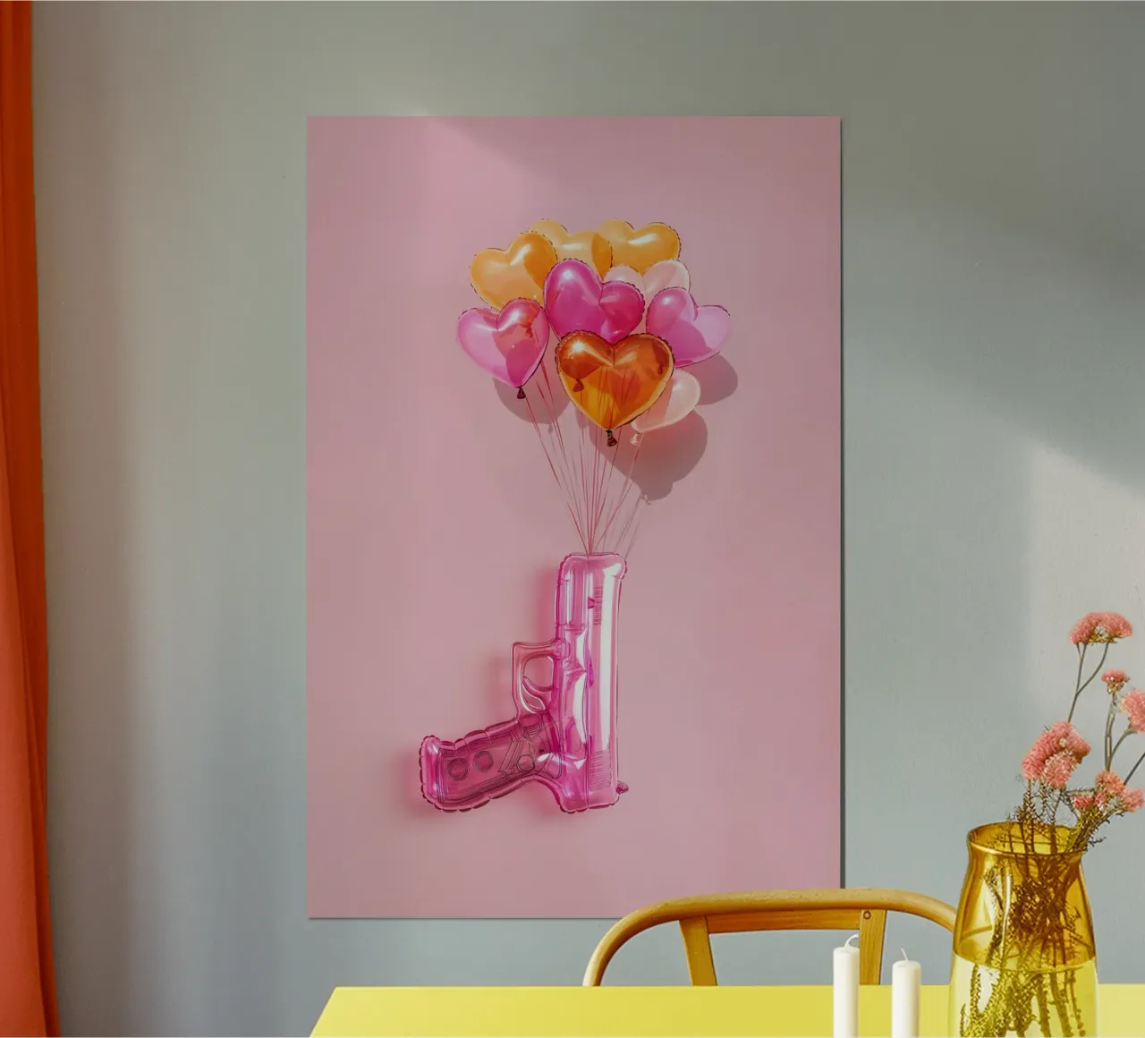 Make Love not War poster con telaio in plastica da Malou-Studio