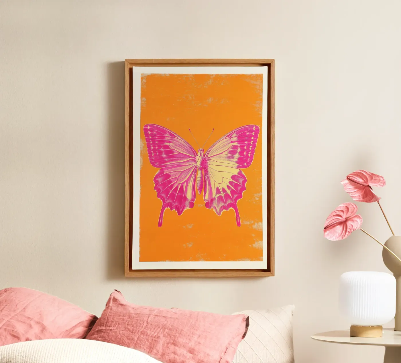 Pink Butterfly tela da Malou-Studio