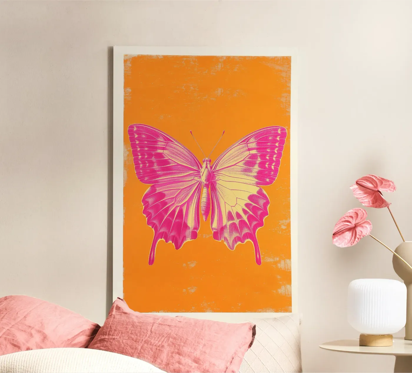 Pink Butterfly tela da Malou-Studio