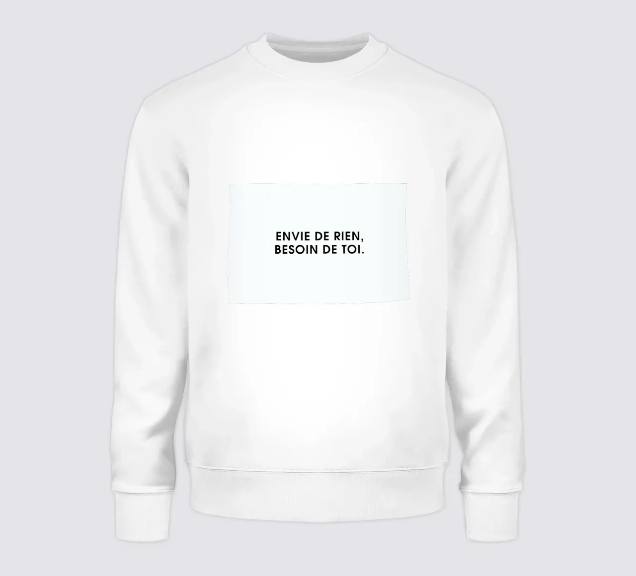 Envie de rien, besoin de toi - White felpa da Intertitres