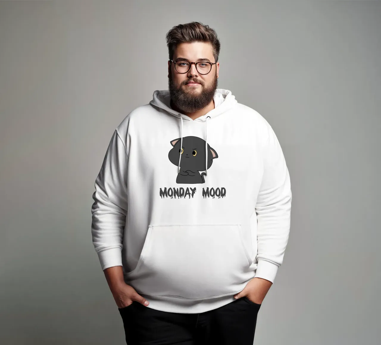 Umore del lunedì felpa con cappuccio da Loobs