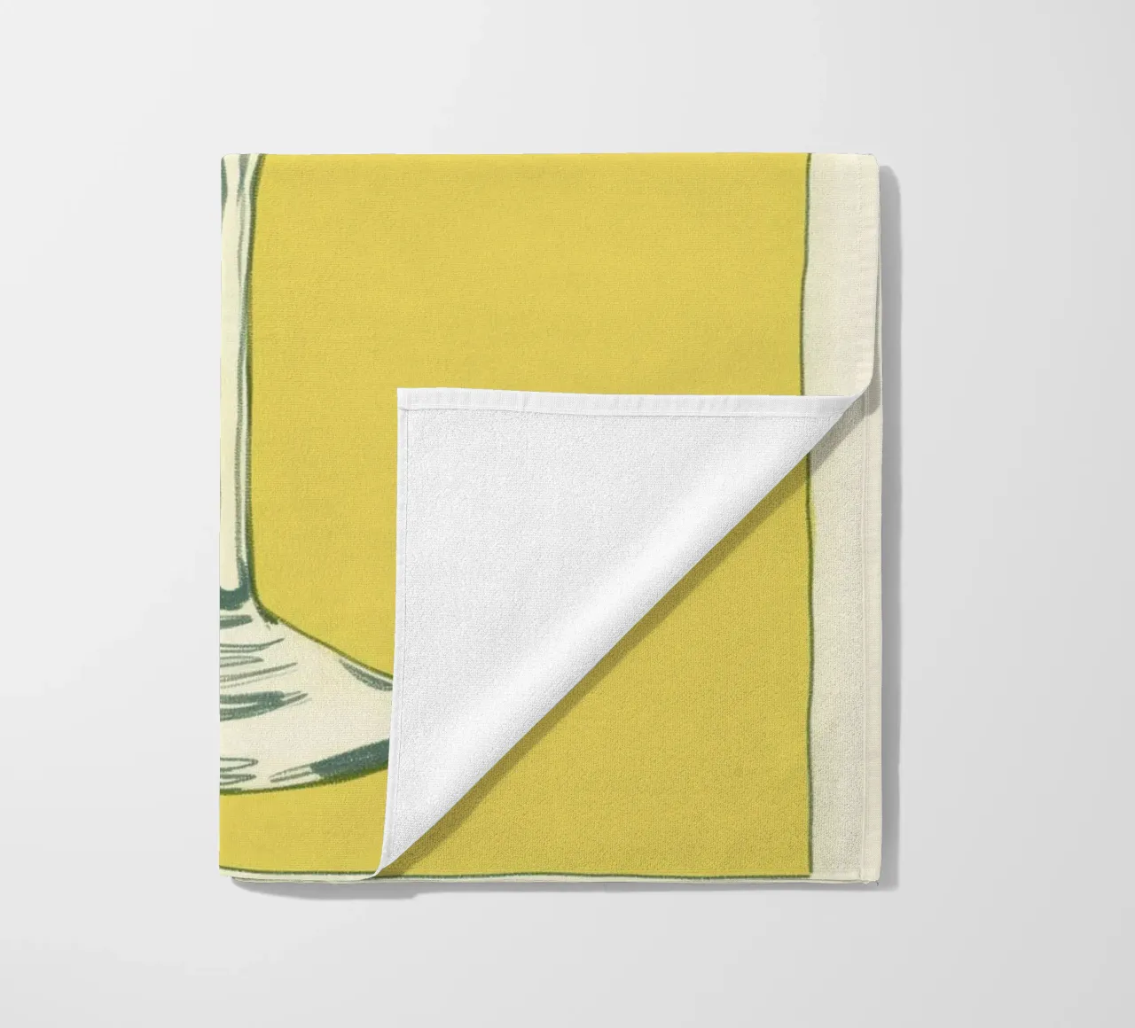 Limoncello Cocktail Kunst beach towel by Carinaprint