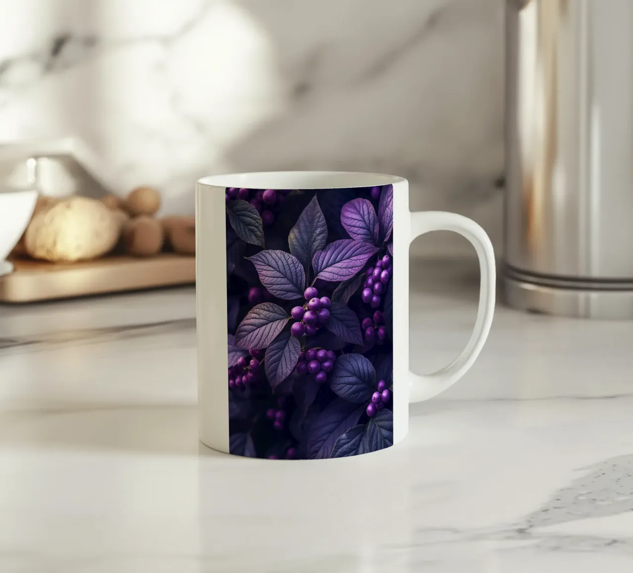 Magia delle bacche viola tazza in ceramica da Carinaprint