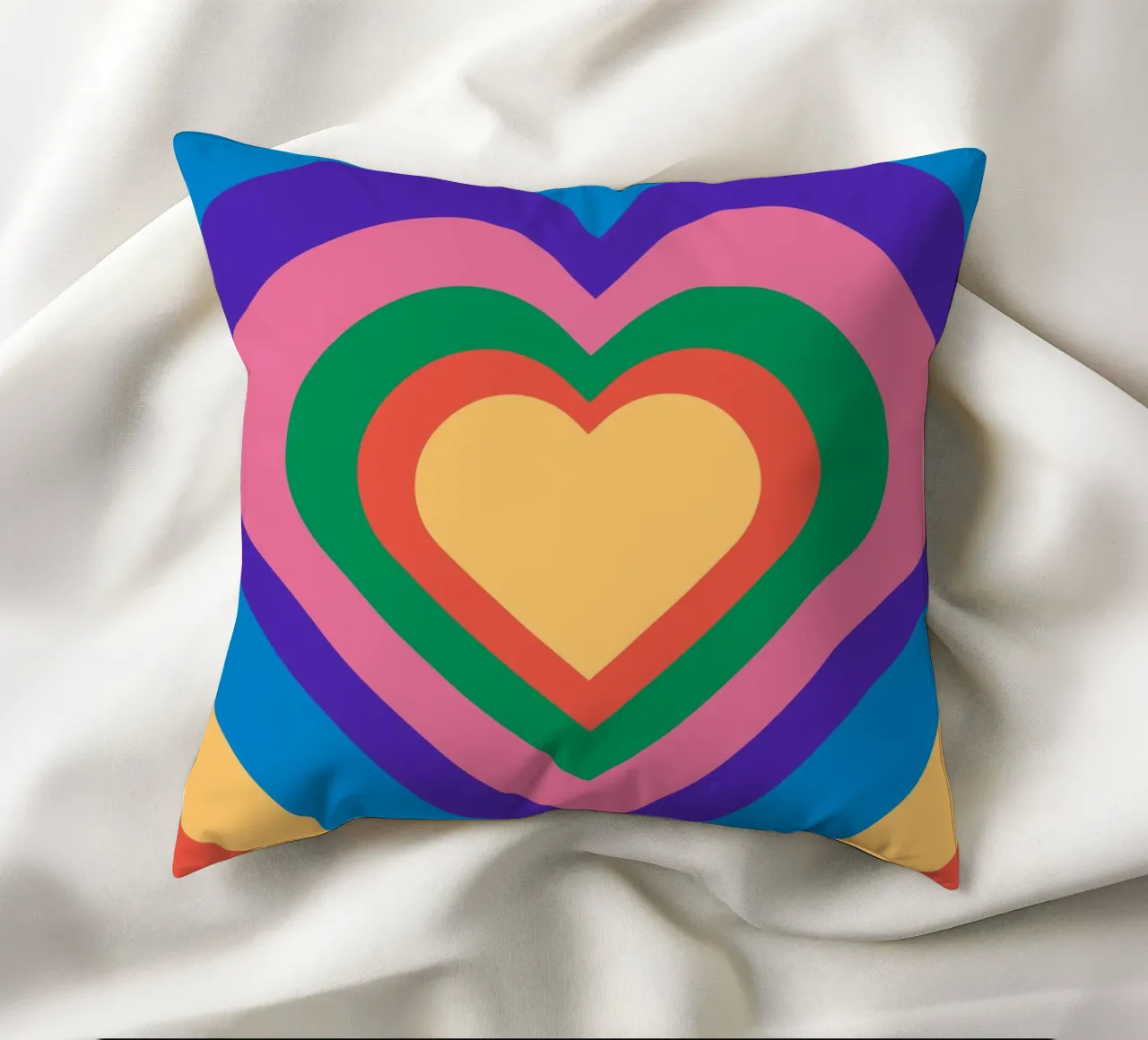 Love repeat with retro color cuscino da galihstudio