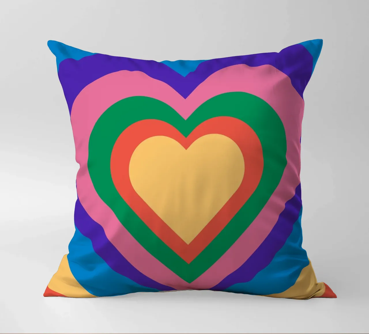 Love repeat with retro color cuscino da galihstudio