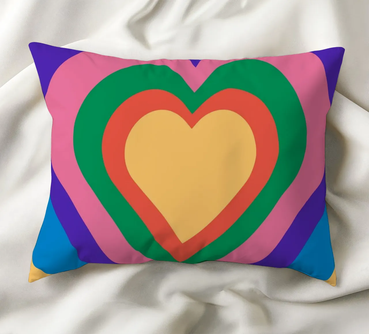 Love repeat with retro color cuscino da galihstudio