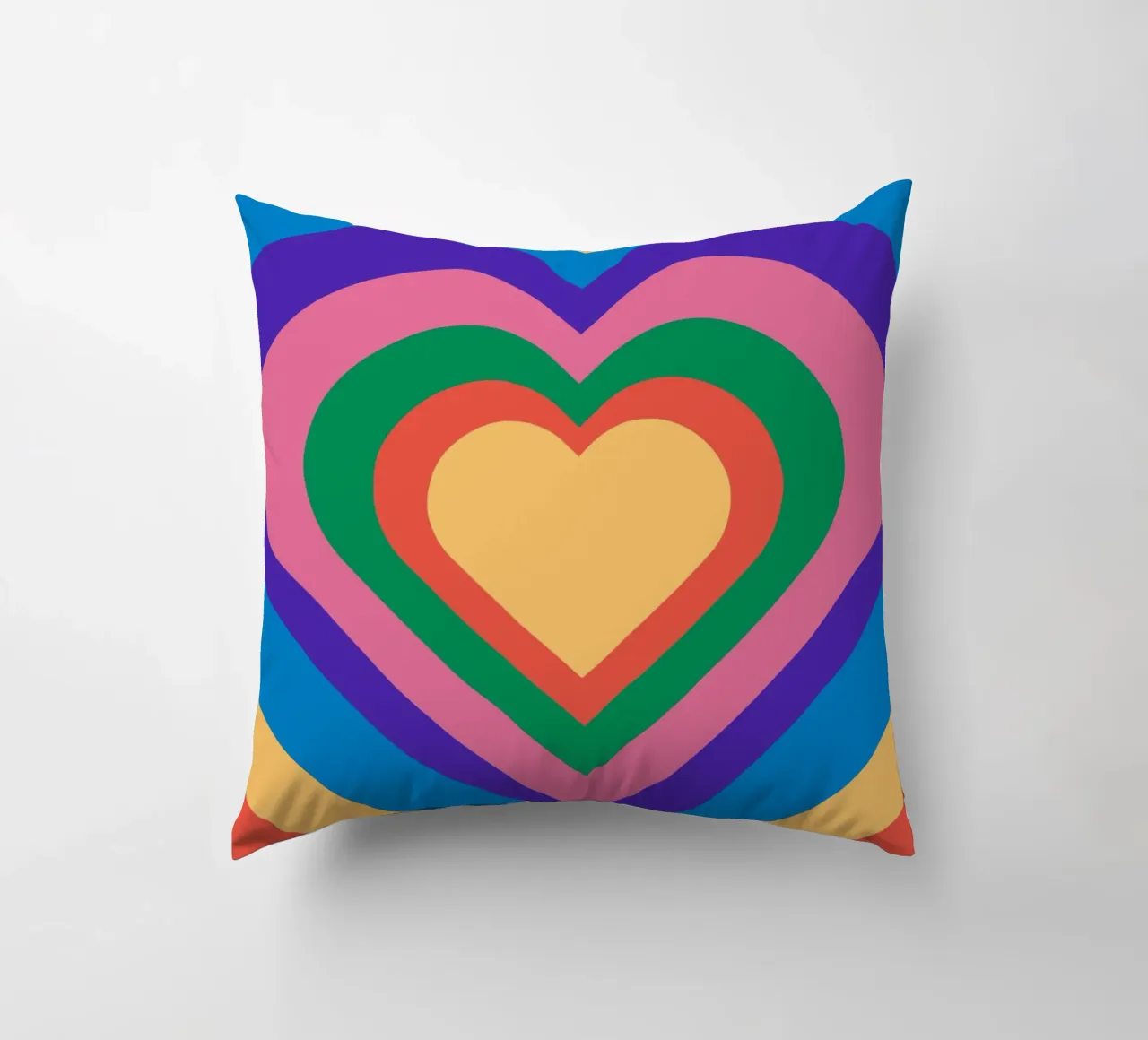 Love repeat with retro color cuscino da galihstudio