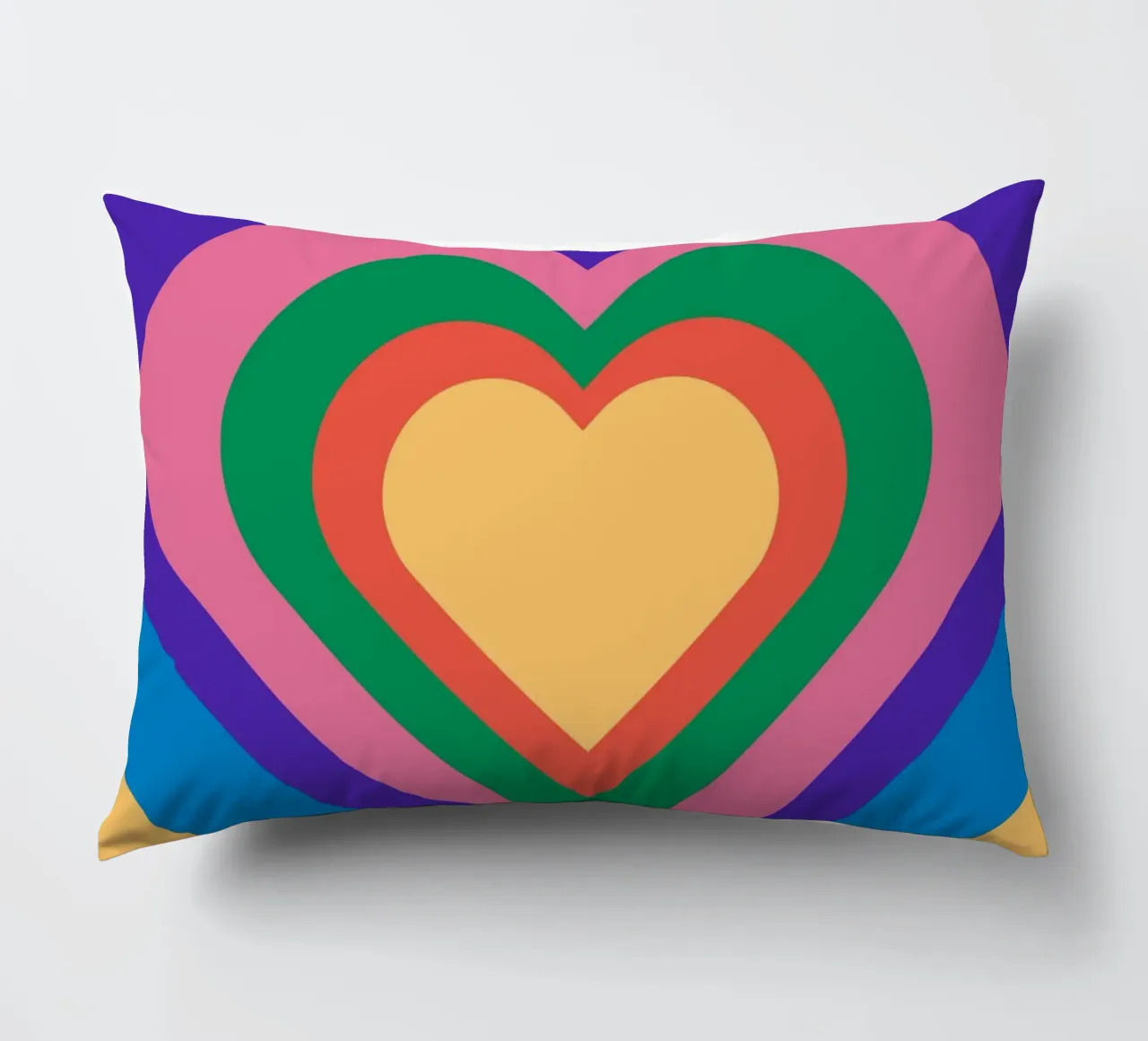 Love repeat with retro color cuscino da galihstudio