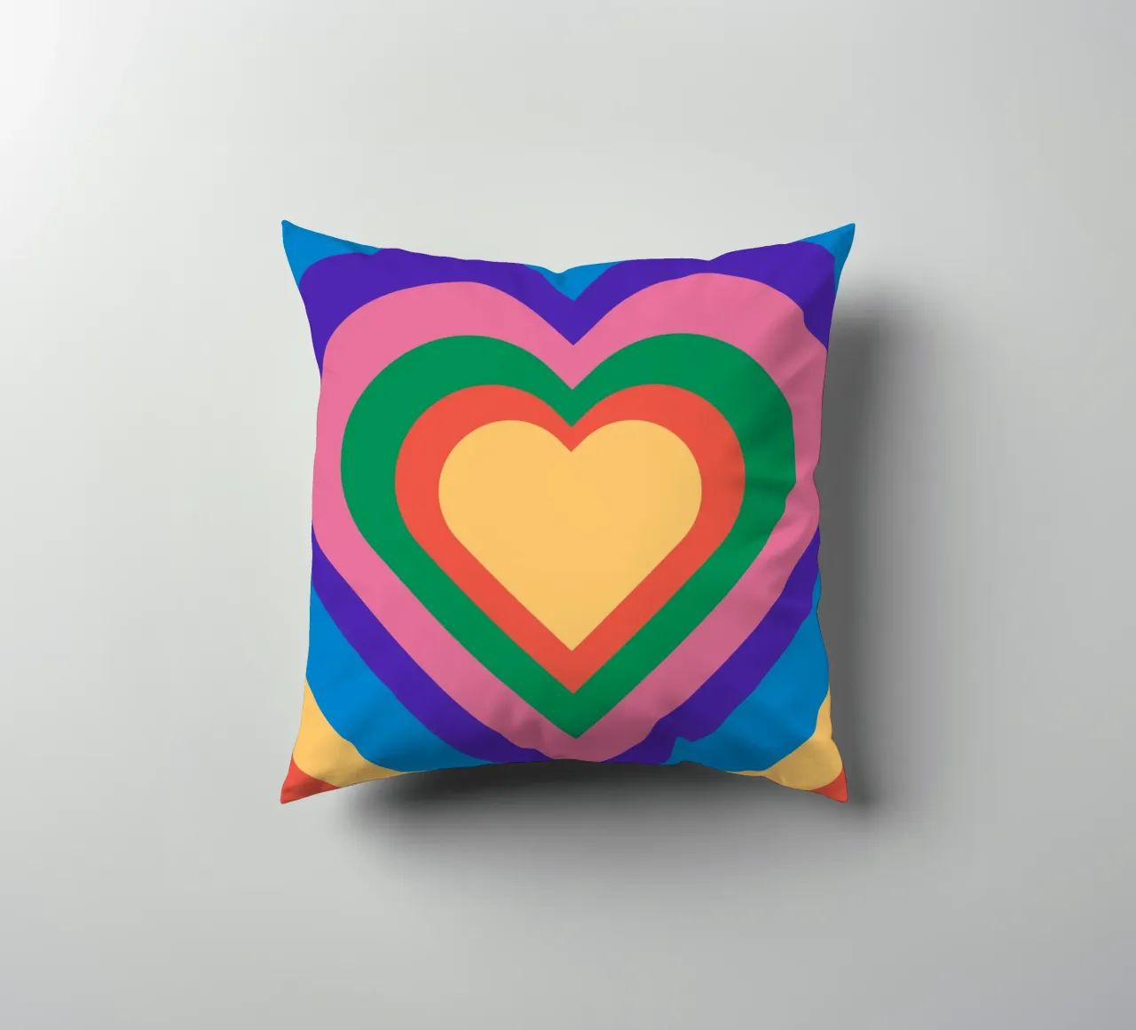 Love repeat with retro color cuscino da galihstudio