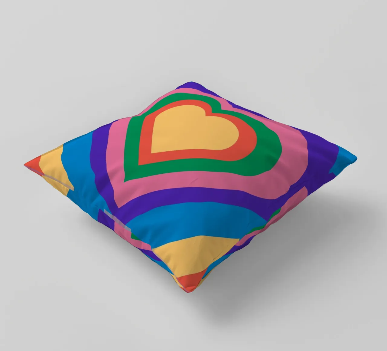 Love repeat with retro color cuscino da galihstudio