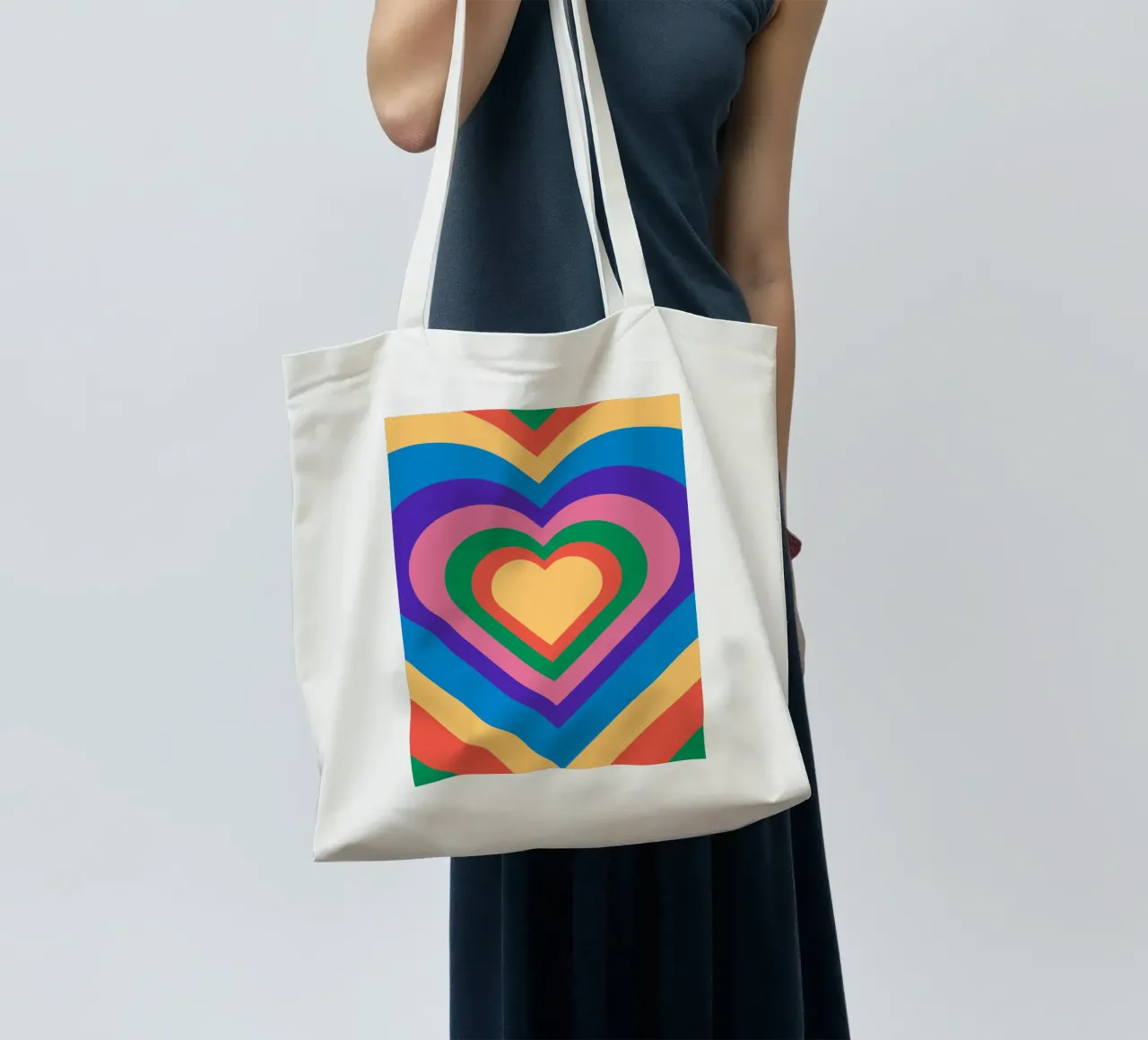 Love repeat with retro color borsa in juta da galihstudio