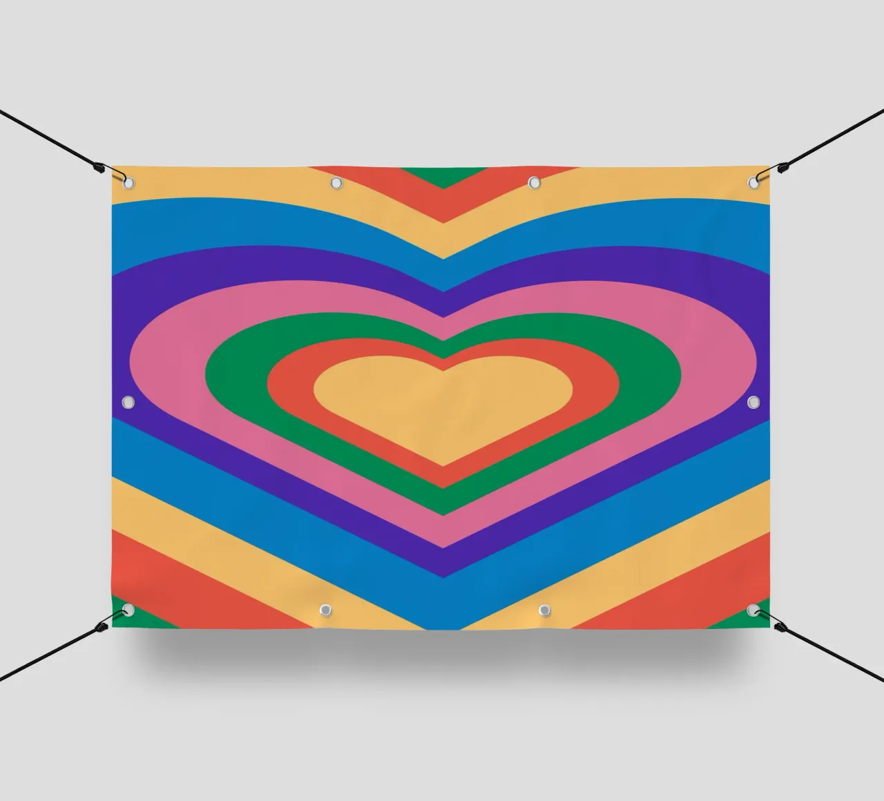 Love repeat with retro color telo in pvc da galihstudio