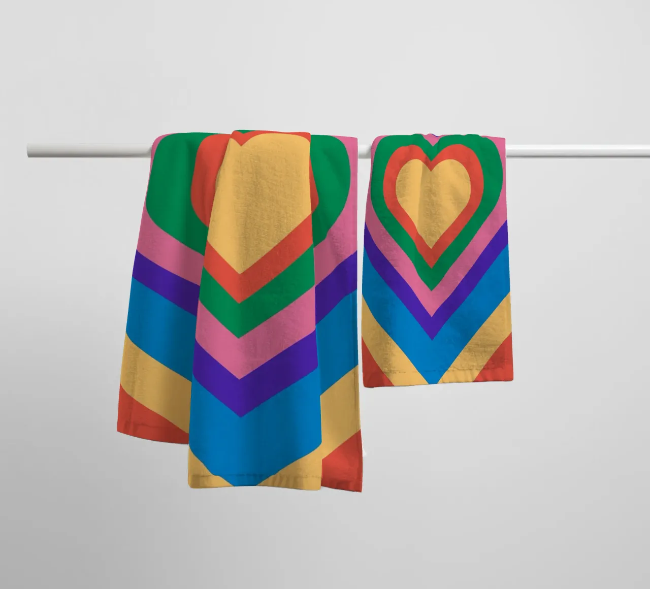 Love repeat with retro color towel by galihstudio