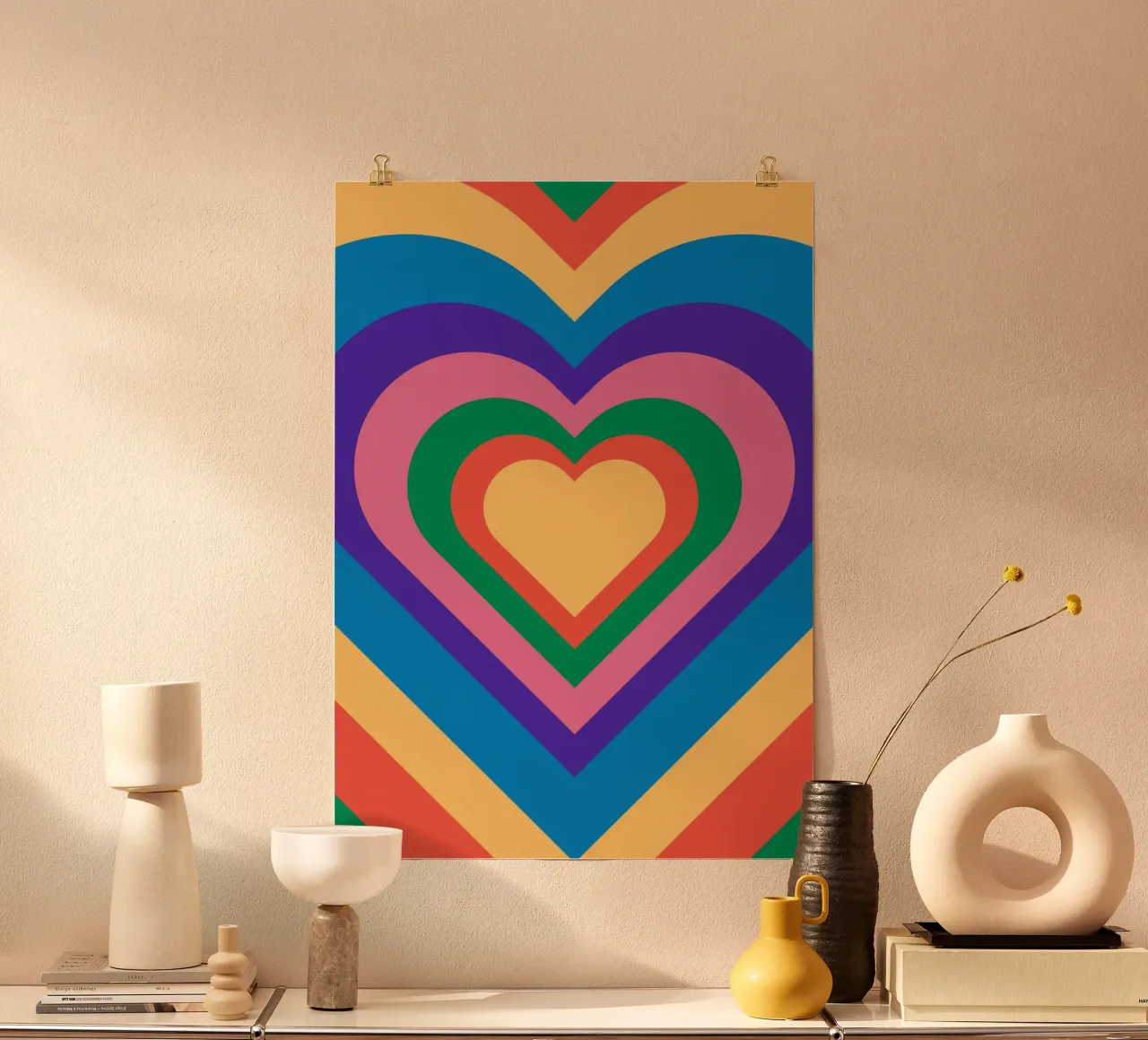 Love repeat with retro color carta hahnemühle da galihstudio