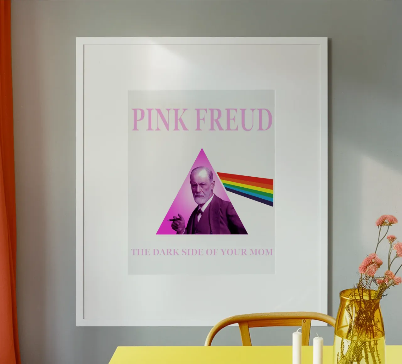 Dark Side Of Your Mom grappig ontwerp poster met kunststof frame van theganduls