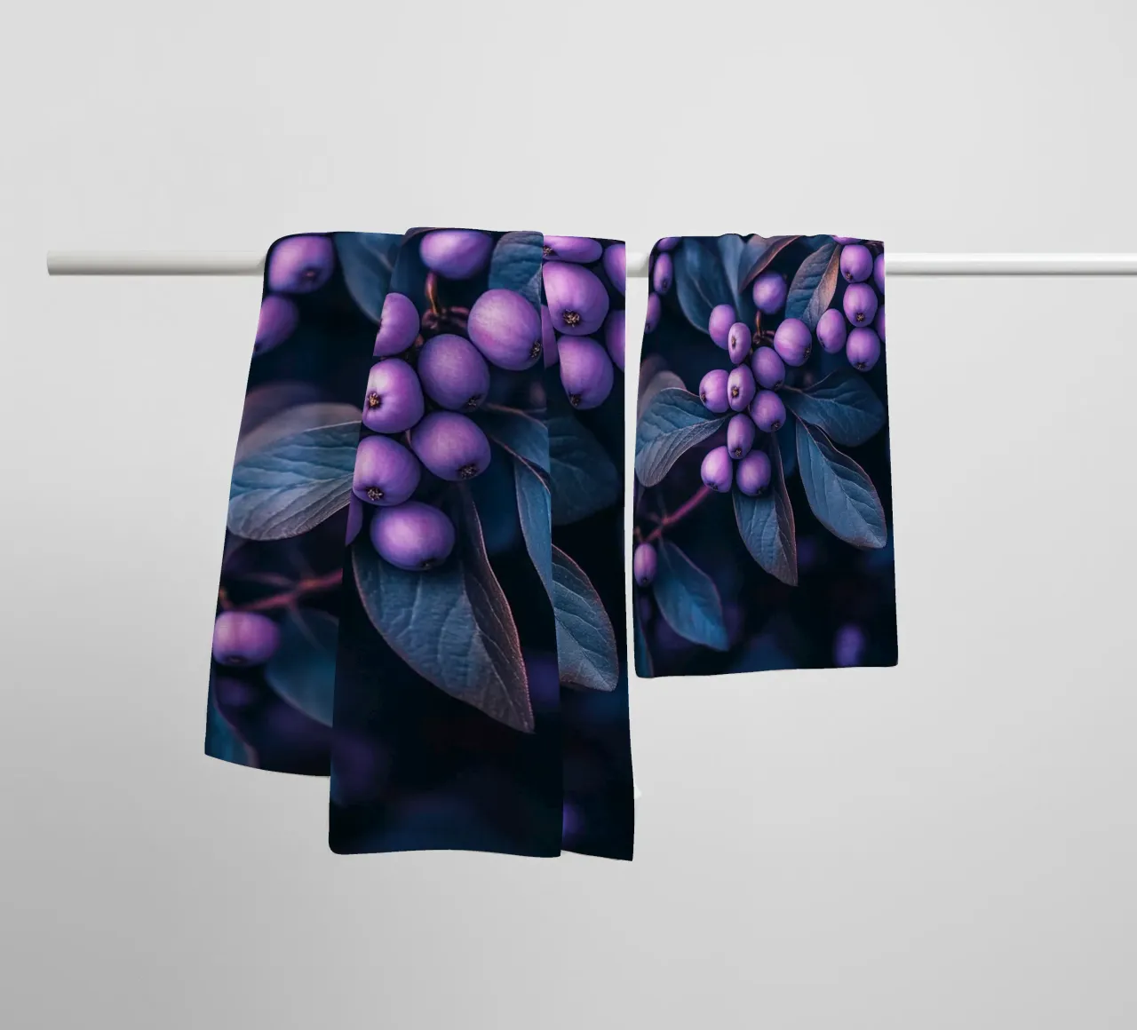 Myrtilles en vert serviette de bain de Carinaprint