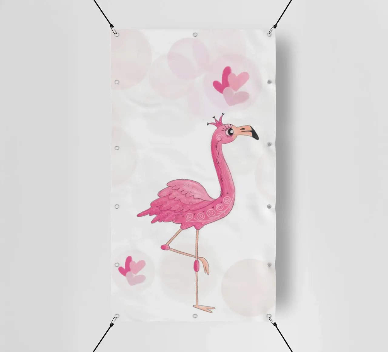 Flamingo telo in pvc da Inge Hauser Illustration