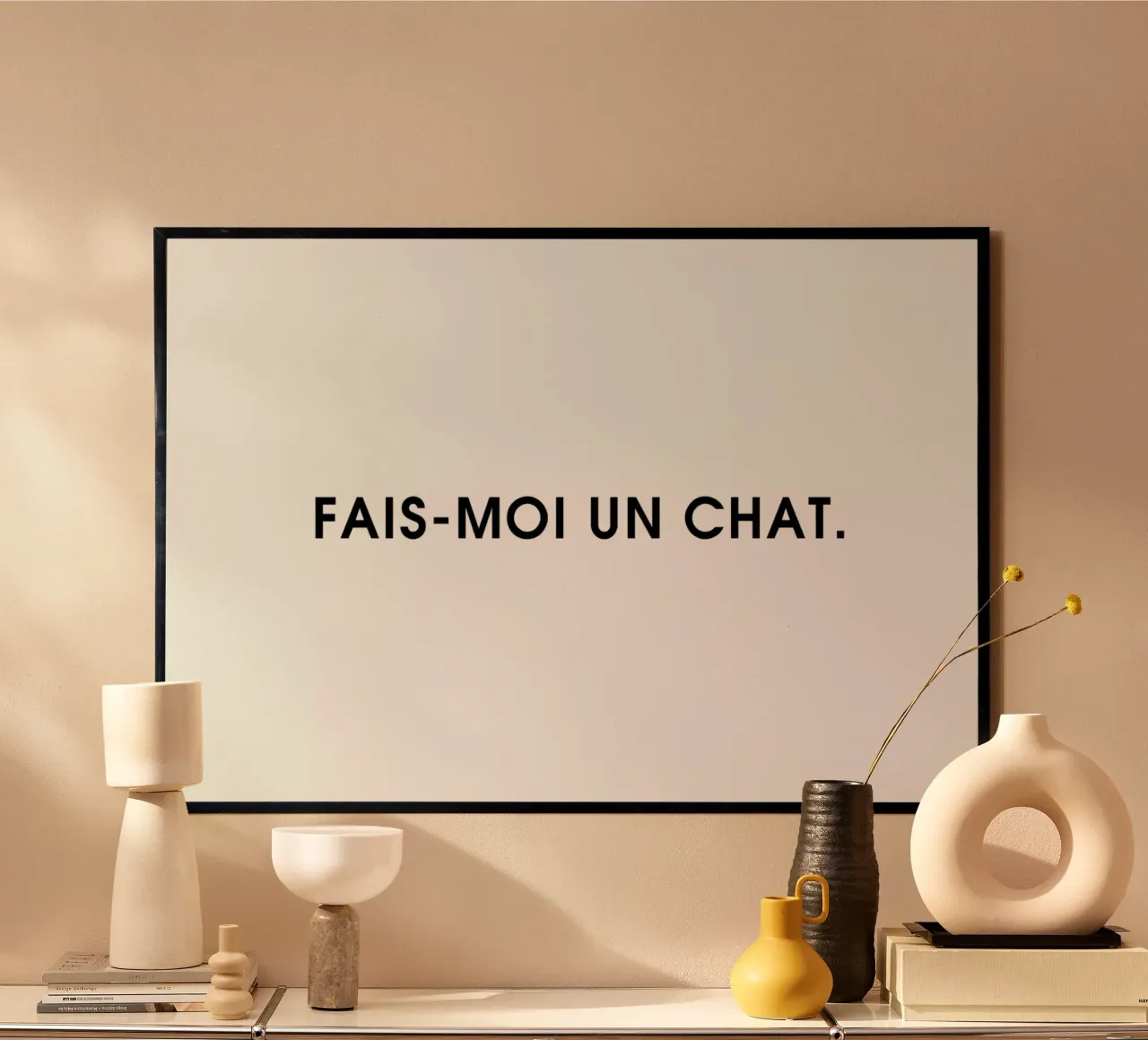Fais-moi un chat - White poster da Intertitres