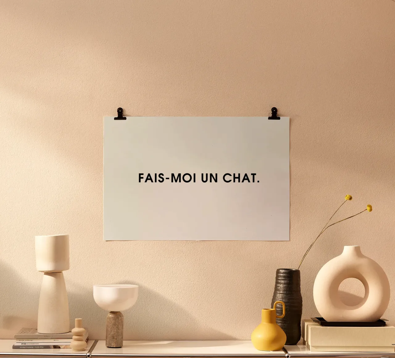 Fais-moi un chat - White poster da Intertitres