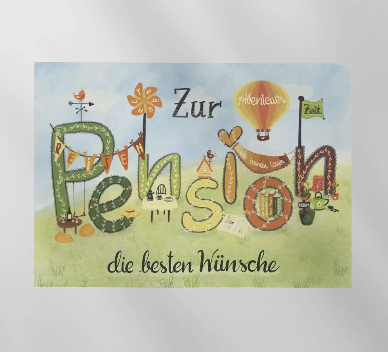 ZUR PENSION backlit film by Inge Hauser Illustration