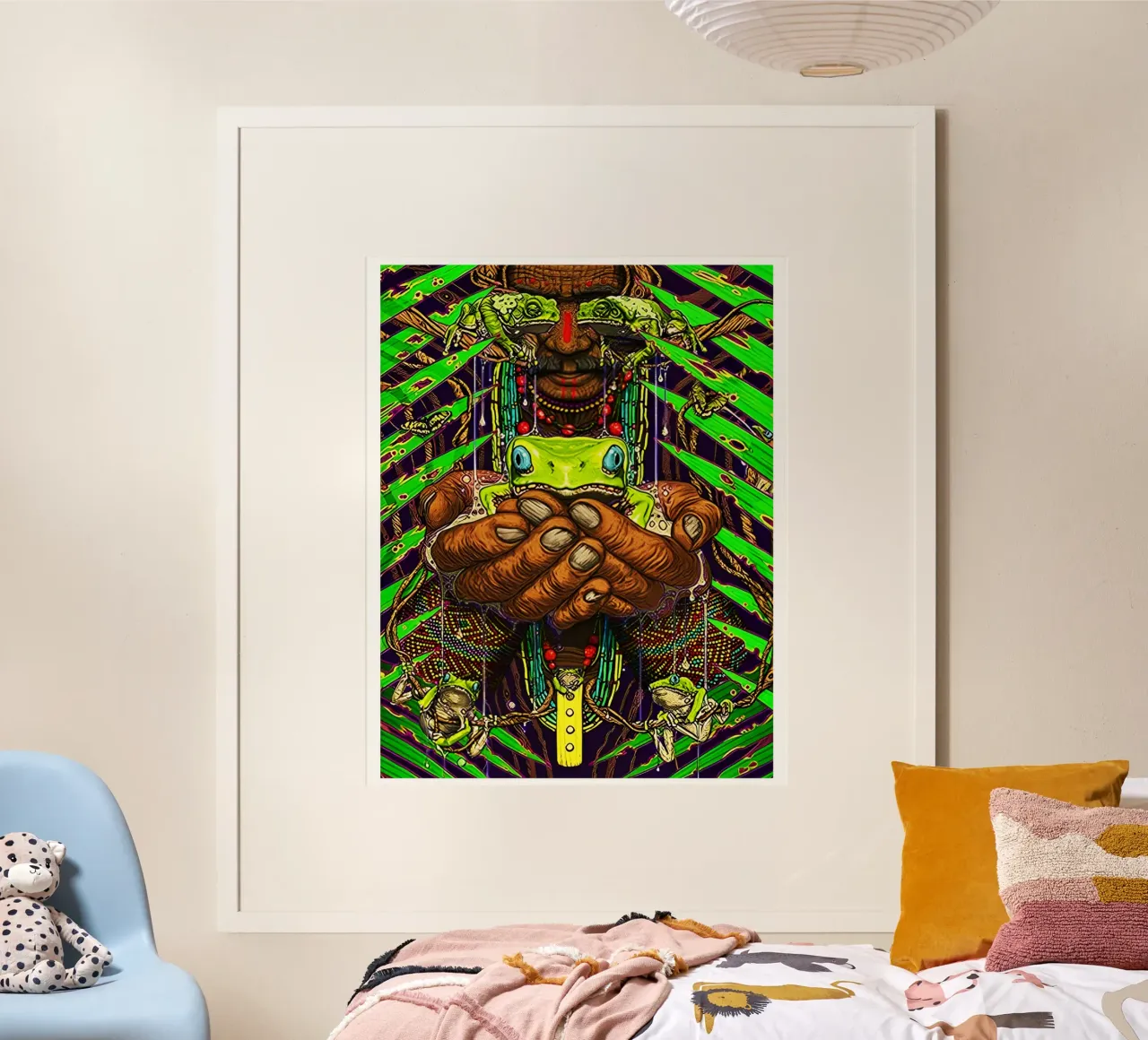 Kambo Frosch Medizin Kunst Design Poster von theganduls