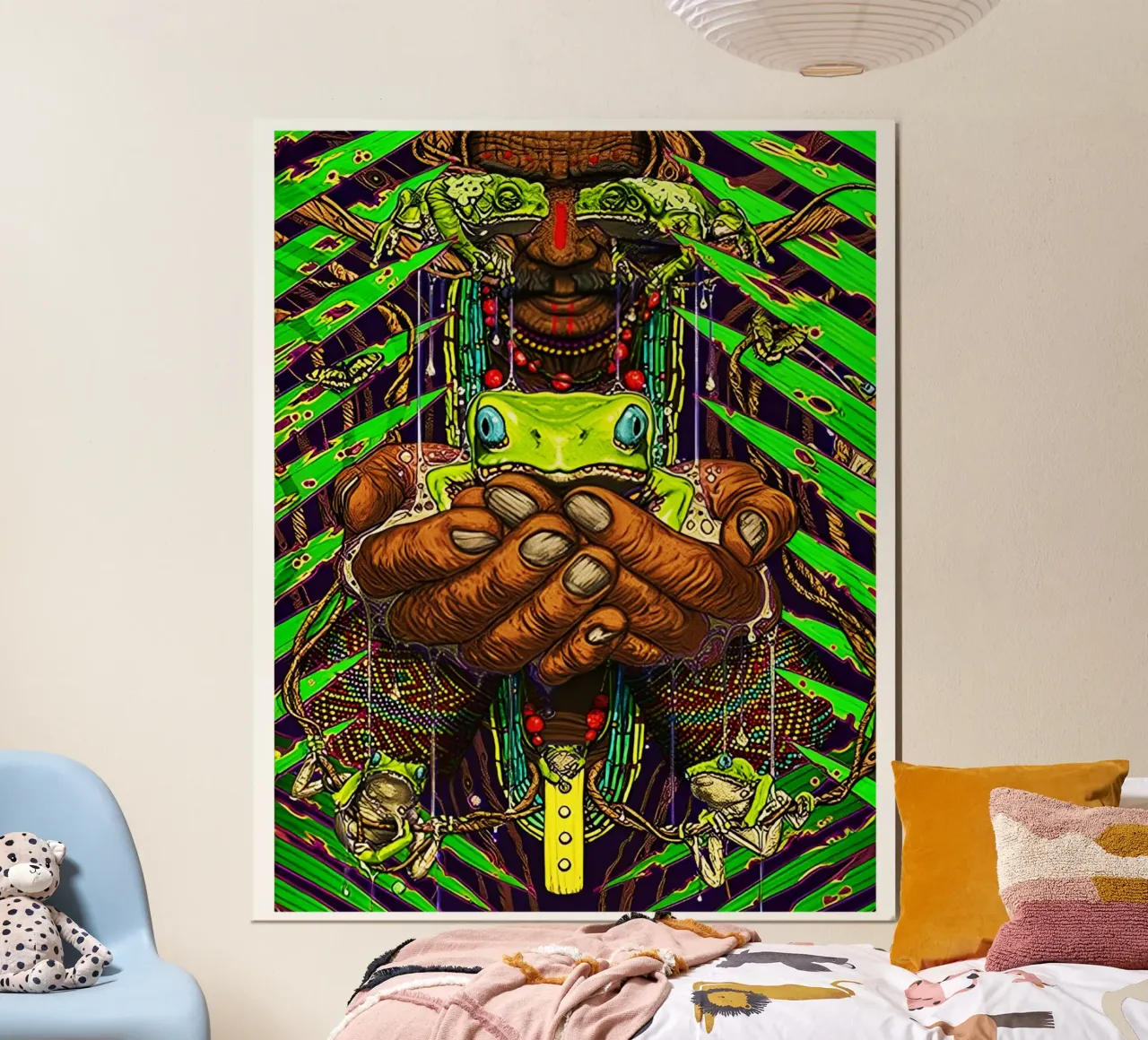 Kambo Frosch Medizin Kunst Design Poster von theganduls