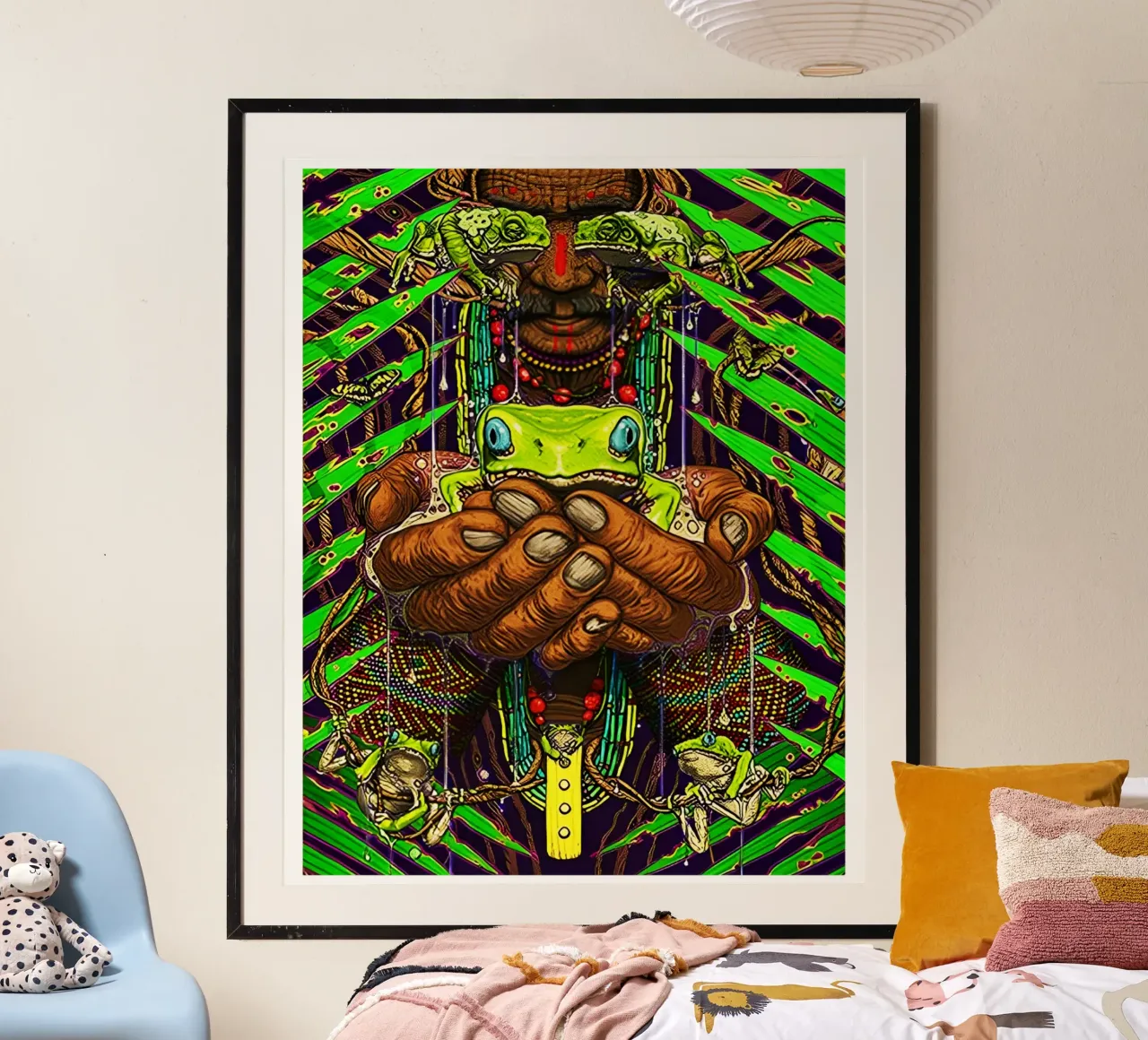 Kambo Frosch Medizin Kunst Design Poster von theganduls