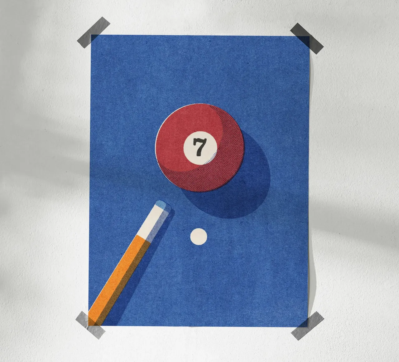 BALLS - Billiards - Ball 7 poster con telaio in plastica da DANIEL COULMANN