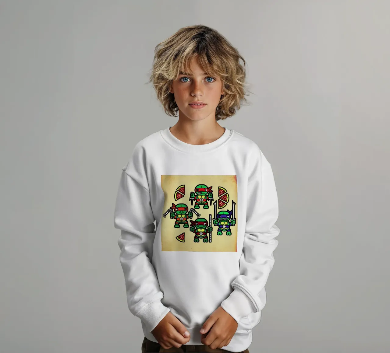 Pizza Party kids sweatshirt by Chobopop