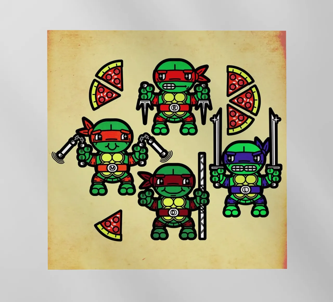 Pizza Party pellicola backlit da Chobopop