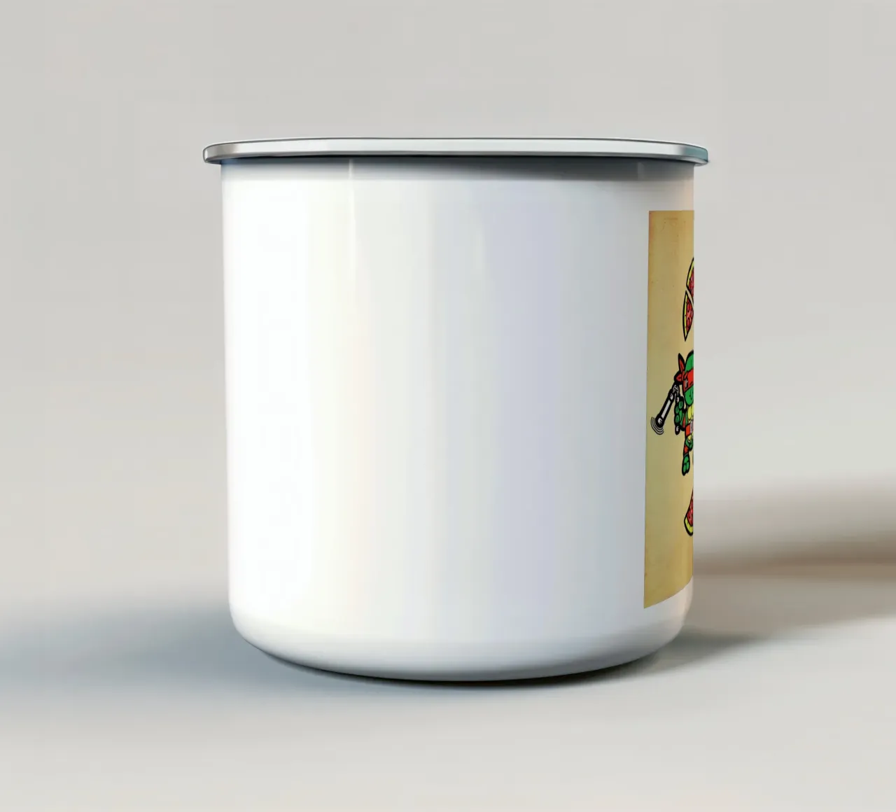 Pizza Party enamel mug by Chobopop
