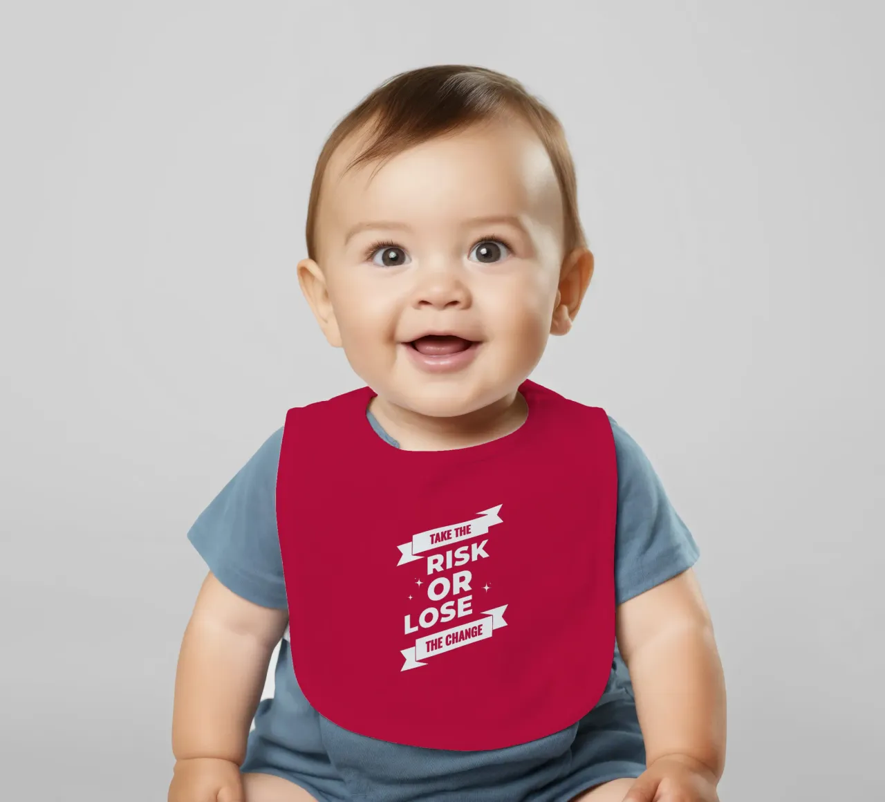 Das Risiko eingehen oder den Change verlieren Babylätzchen von Gunawan Rb