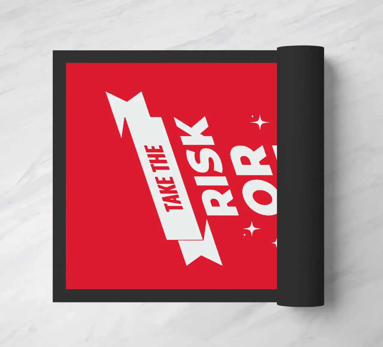 Das Risiko eingehen oder den Change verlieren Fußmatte von Gunawan Rb