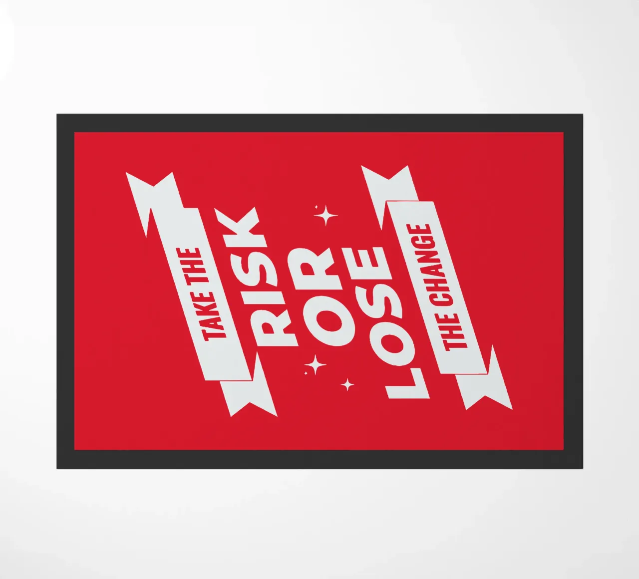 Das Risiko eingehen oder den Change verlieren Fußmatte von Gunawan Rb