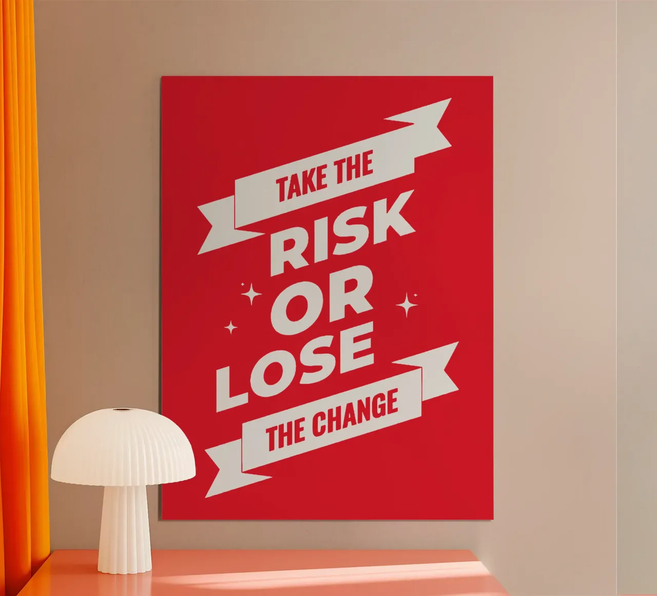 Das Risiko eingehen oder den Change verlieren Poster von Gunawan Rb