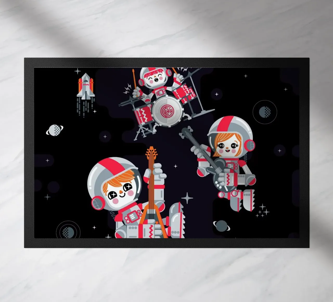 Space Rock doormat by Chobopop