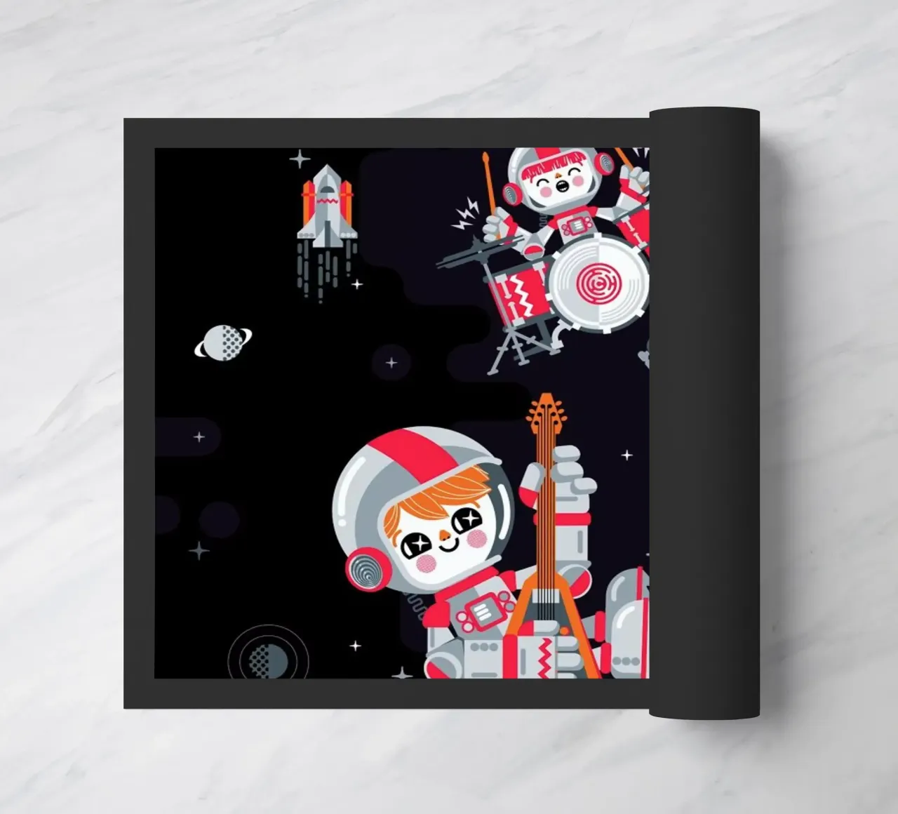 Space Rock doormat by Chobopop